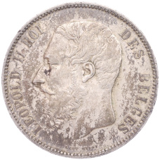 Монета 5 франков 1873 года Бельгия (реверс)