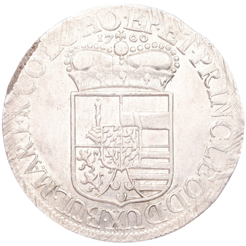 Монета 1 патагон 1700 года Льеж (Иосиф Клеменс Баварский) (вид 2)