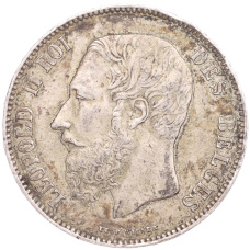 Монета 5 франков 1873 года Бельгия (реверс)