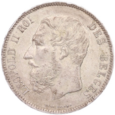 Монета 5 франков 1873 года Бельгия (реверс)