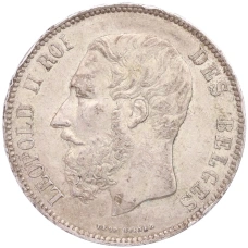 Монета 5 франков 1873 года Бельгия (реверс)