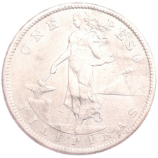 Монета 1 песо 1907 года Филиппины (аверс)