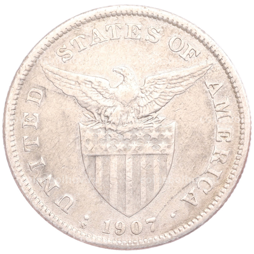 Монета 1 песо 1907 года Филиппины (вид 2)