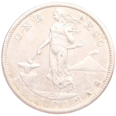 Монета 1 песо 1909 года Филиппины (Администрация США) (аверс)
