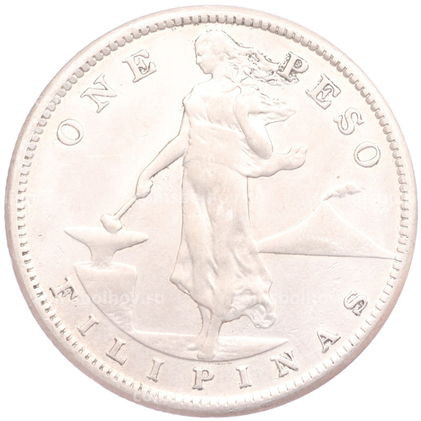 Монета 1 песо 1907 года Филиппины (Администрация США)