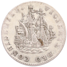 Монета 6 стуверов 1754 года Голландия — провинция Западная Фрисландия (аверс)