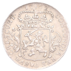 Монета 1/4 серебряного дуката 1762 года Голландская республика — провинция Зеландия (реверс)