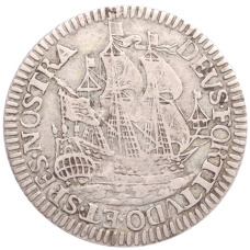 Монета 6 стуверов 1678 года Голандская республика —  провинция Западная Фрисландия (аверс)