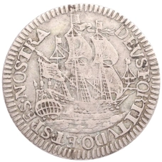 Монета 6 стуверов 1678 года Голандская республика —  провинция Западная Фрисландия (аверс)