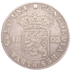 Монета 1 рейксдальдер 1802 года Нидерланды (аверс)