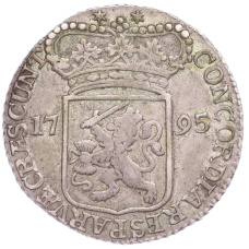 Монета 1 дукат 1795 года Голландия —  провинция Зеландия (реверс)