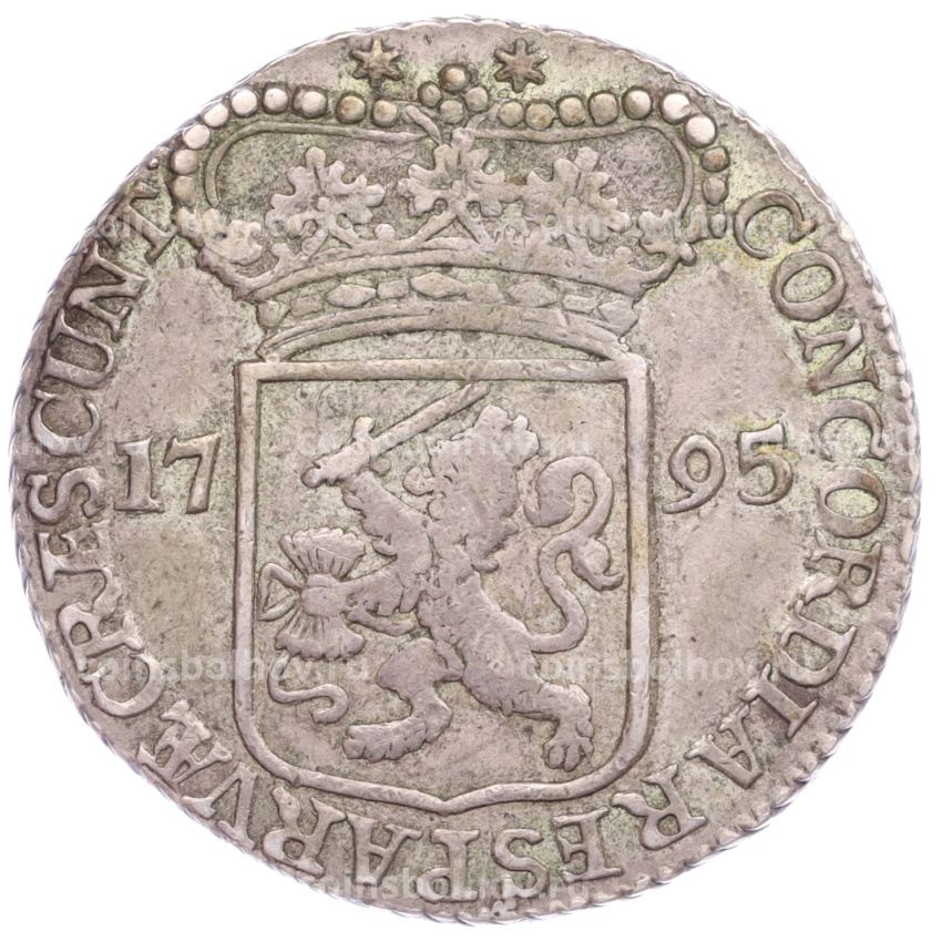 Монета 1 дукат 1795 года Голландия —  провинция Зеландия (вид 2)