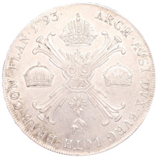 Монета 1 кроненталер 1793 года A Австрийские Нидерланды (реверс)