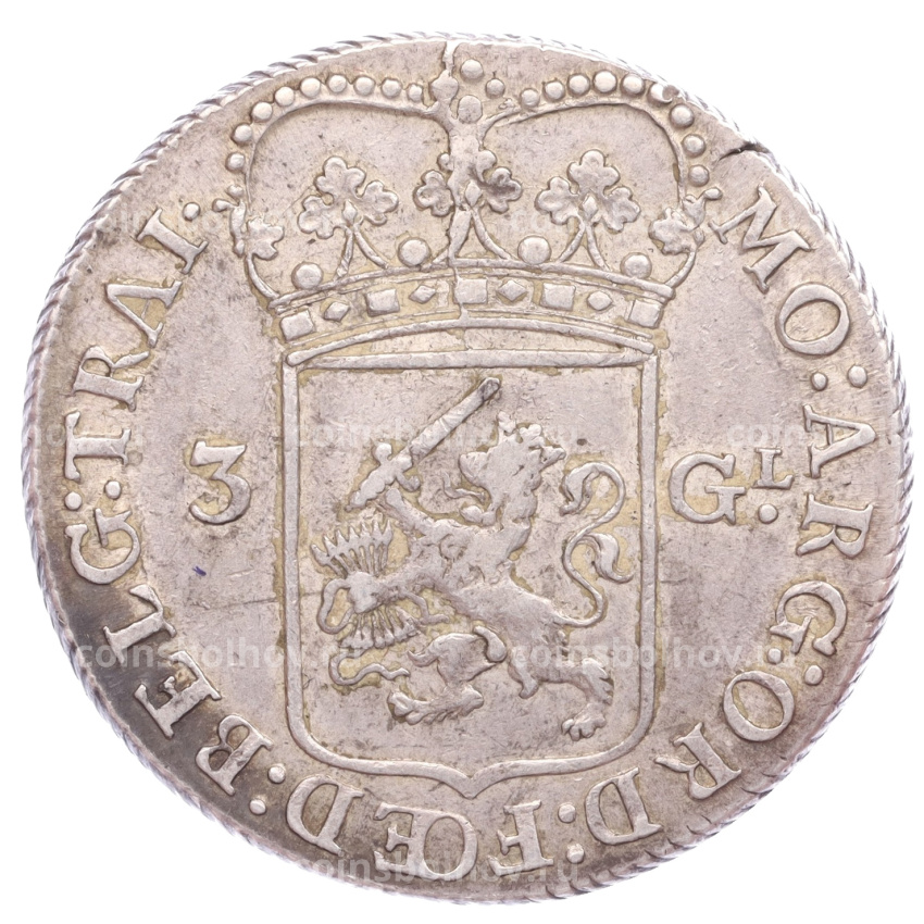 Монета 3 гульдена 1793 года Голландия (вид 2)