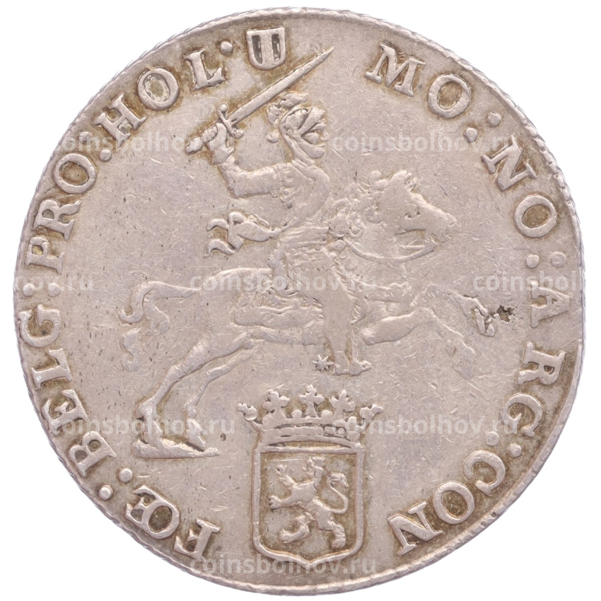 Монета 1/2 дукатона 1770 года Голландия — провинция Западная Фрисландия