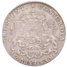 Монета 1/2 дукатона 1770 года Голландия — провинция Западная Фрисландия (реверс)