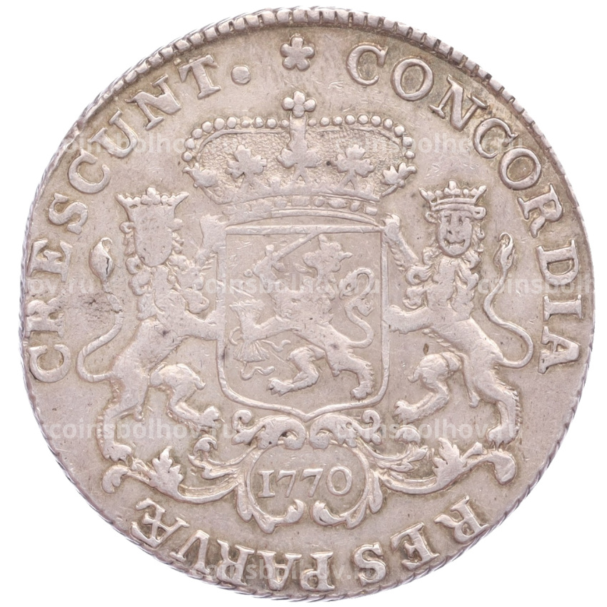 Монета 1/2 дукатона 1770 года Голландия — провинция Западная Фрисландия (вид 2)