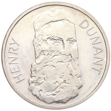 Монета 5 франков 1978 года Швейцария «150 лет со дня рождения Анри Дюнана» (аверс)