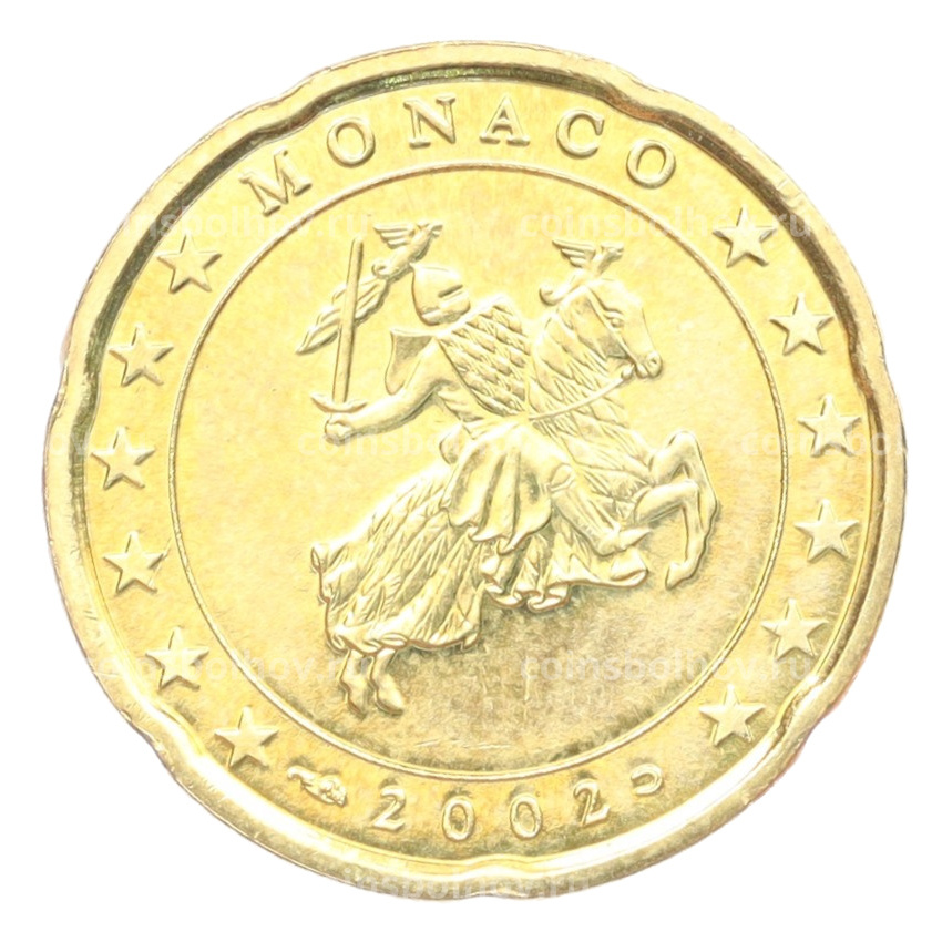 Монета 20 евроцентов 2002 года Монако