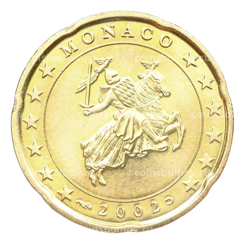 Монета 20 евроцентов 2002 года Монако