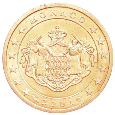 Монета 2 евроцента 2001 года Монако (аверс)