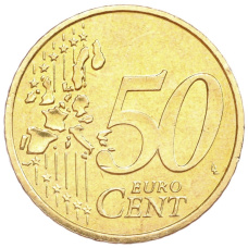 Монета 50 евроцентов 2001 года Монако (реверс)