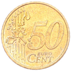Монета 50 евроцентов 2001 года Монако (реверс)