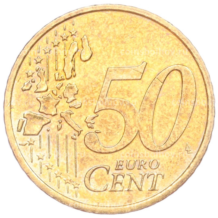 Монета 50 евроцентов 2001 года Монако (вид 2)