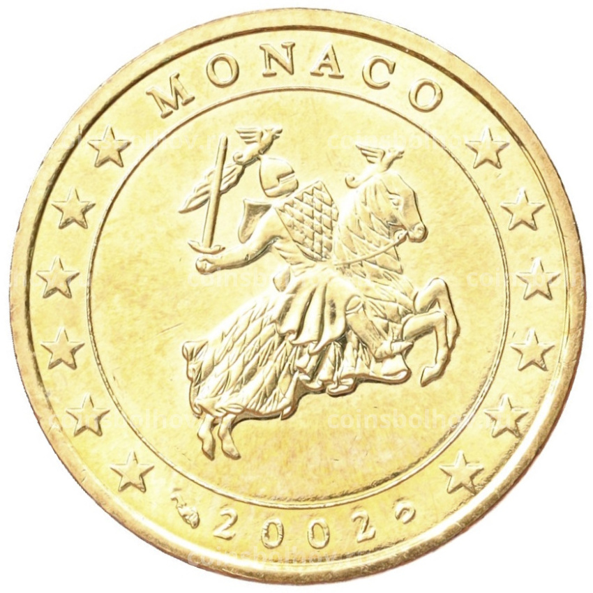 Монета 50 евроцентов 2002 года Монако