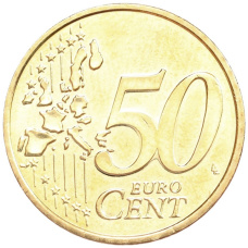 Монета 50 евроцентов 2002 года Монако (реверс)