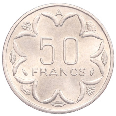 Монета 50 франков 1982 года Центральная Африка (аверс)