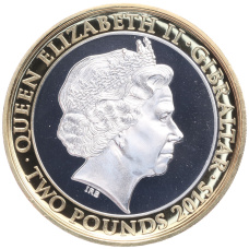 Монета 2 фунта 2015 года Гибралтар «50 лет со дня смерти Уинстона Черчилля» (реверс)