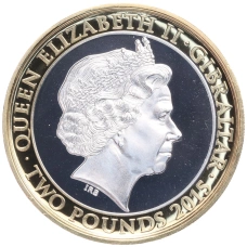 Монета 2 фунта 2015 года Гибралтар «50 лет со дня смерти Уинстона Черчилля» (реверс)