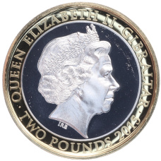 Монета 2 фунта 2015 года Гибралтар «50 лет со дня смерти Уинстона Черчилля» (реверс)