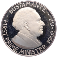 Монета 1 доллар 1971 года Ямайка Бустаманте — первый премьер-министр» (аверс)