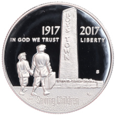 Монета 1/2 доллара (50 центов) 2017 года S США «100 лет организации Boys Town» (аверс)