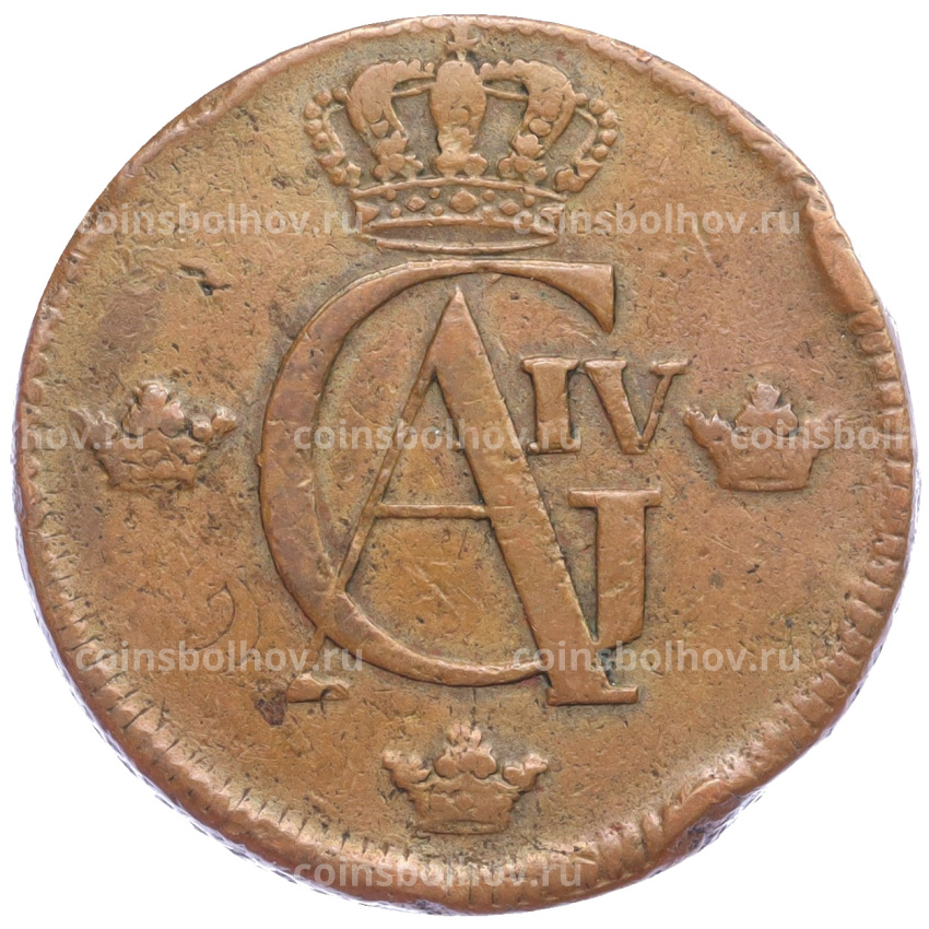 Монета 1 скиллинг 1805 года Швеция (вид 2)