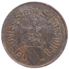 Монета 10 пфеннигов 1918 года Германия - Страсбург (нотгельд) (аверс)