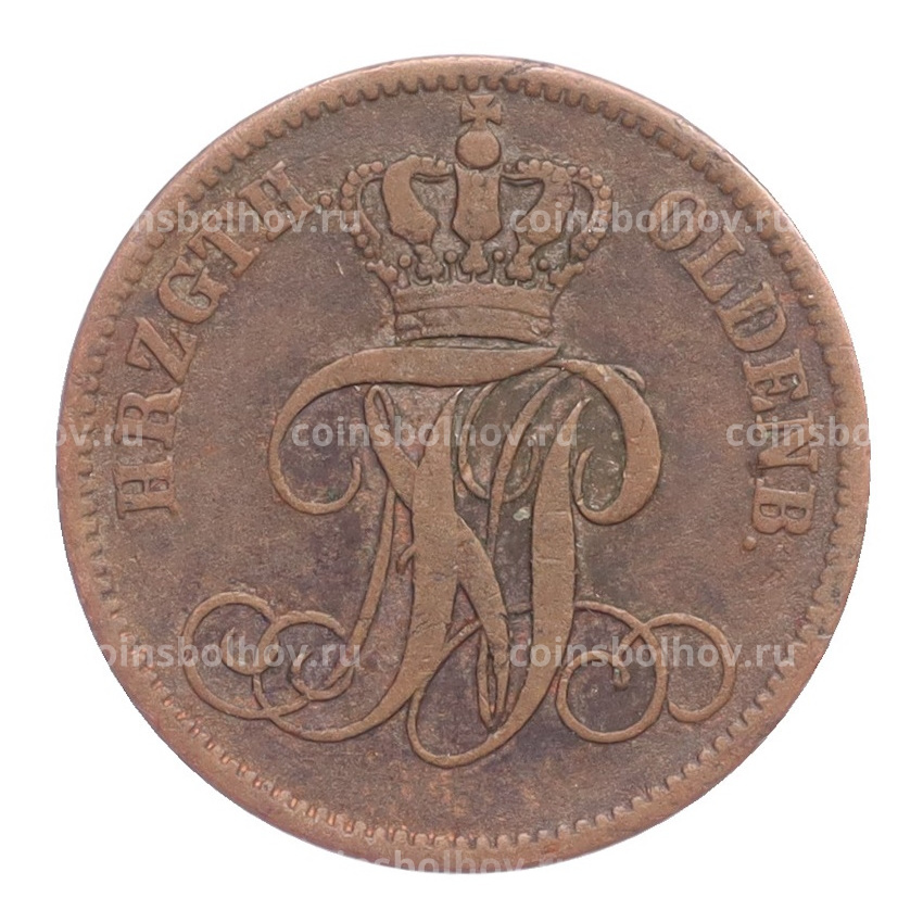 Монета 3 шварена 1869 года B Ольденбург (вид 2)