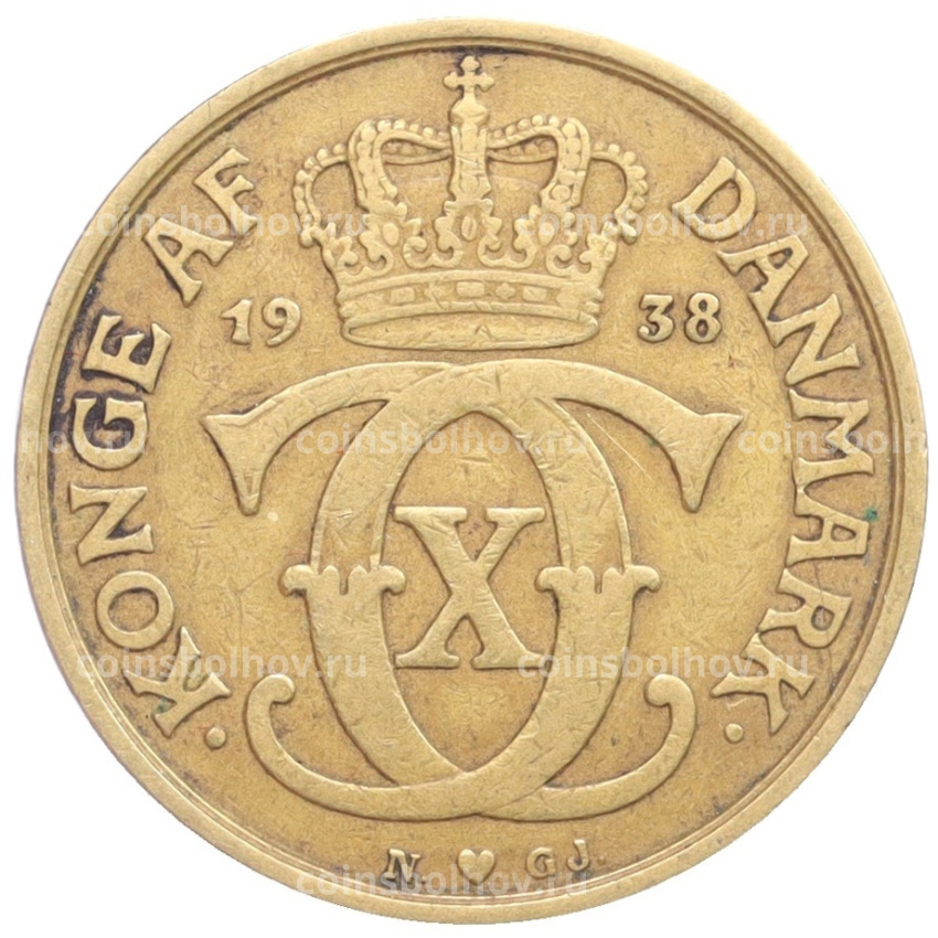 Монета 1 крона 1938 года Дания