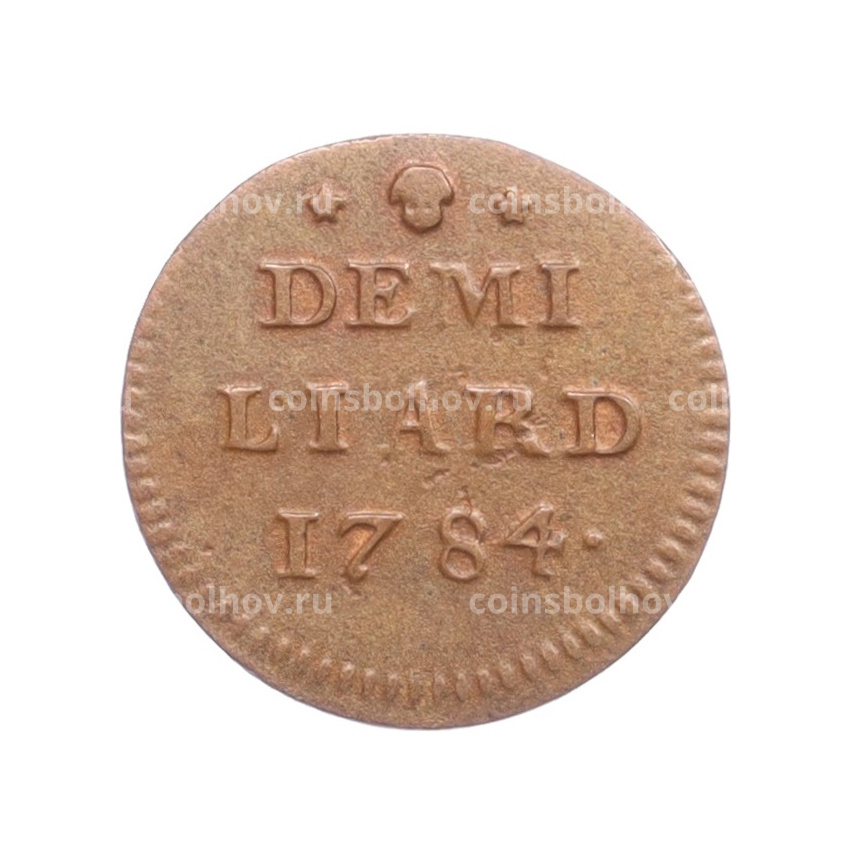 Монета 1/2 лиарда 1784 года Люксембург