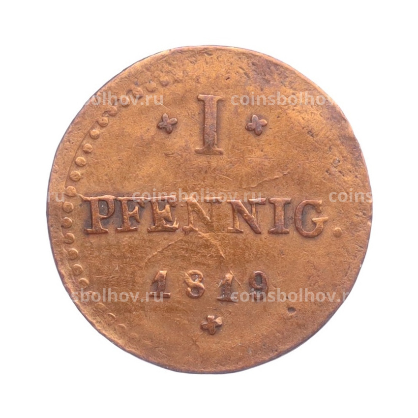 Монета 1 пфенниг 1819 года Гессен-Дармштадт