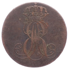 Монета 1 пфенниг 1842 года S Брауншвейг-Каленбург-Ганновер (реверс)