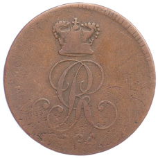 Монета 2 пфеннига 1824 года С Брауншвейг-Каленбург-Ганновер (реверс)