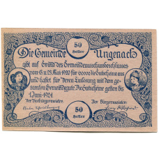 Банкнота 50 геллеров 1920 года Австрия — Унгенах (нотгельд) (реверс)