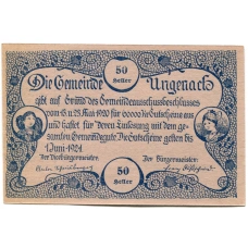 Банкнота 50 геллеров 1920 года Австрия — Унгенах (нотгельд) (вид 2)