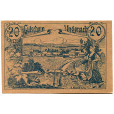 Банкнота 20 геллеров 1920 года Австрия — Унгенах (нотгельд) (аверс)