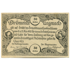Банкнота 50 геллеров 1920 года Австрия — Унгенах (нотгельд) (реверс)