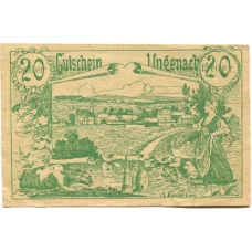 Банкнота 20 геллеров 1920 года Австрия — Унгенах (нотгельд)