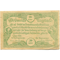 Банкнота 20 геллеров 1920 года Австрия — Унгенах (нотгельд) (реверс)